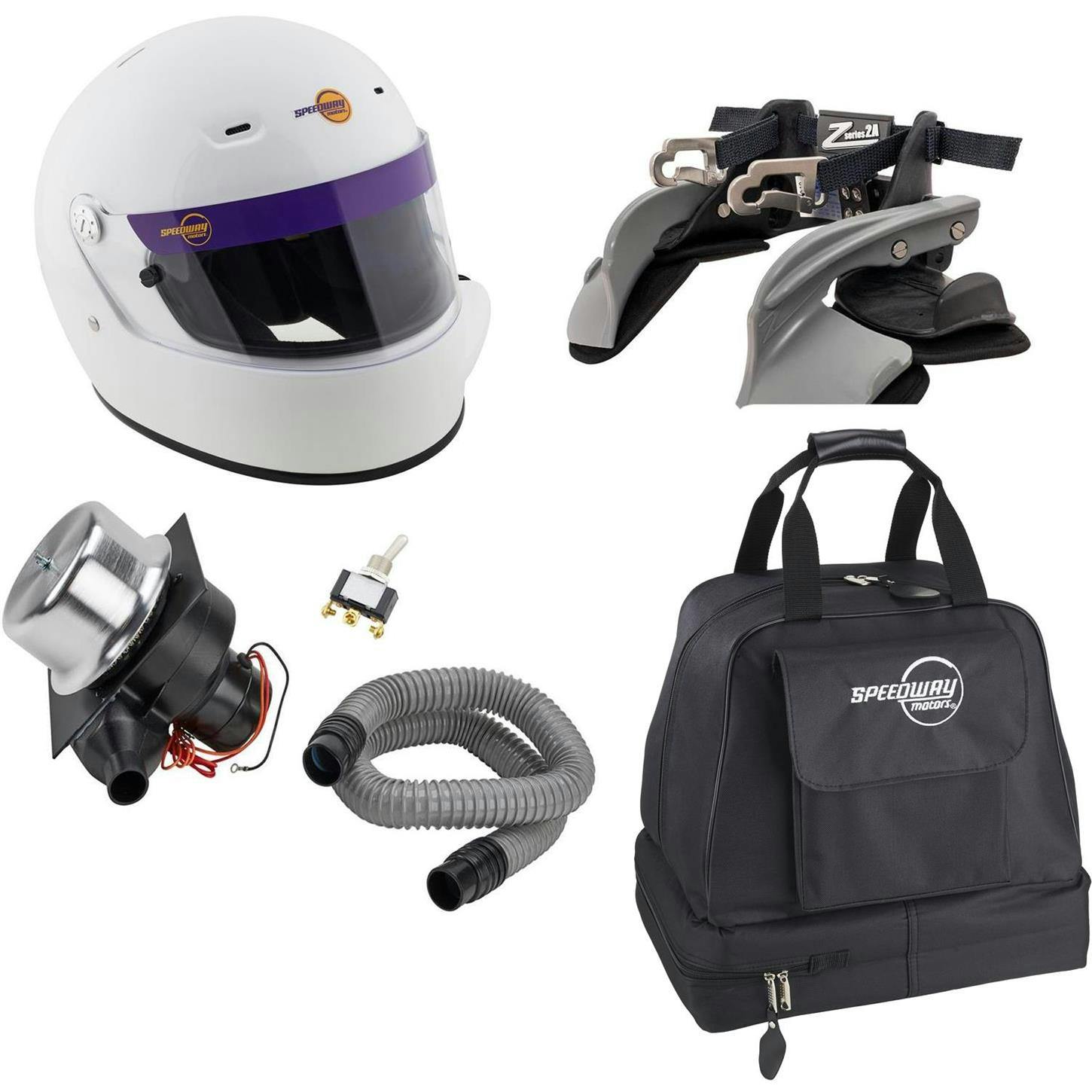 Side Air Helmet, Pumper, Z-Tech Head & Neck Restraint w/Bag