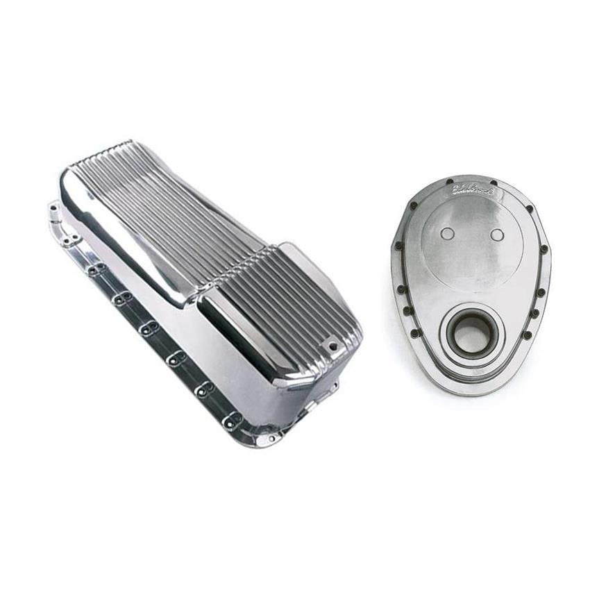 1955-79 Small Block Chevy Aluminum Oil Pan and Timing Cover