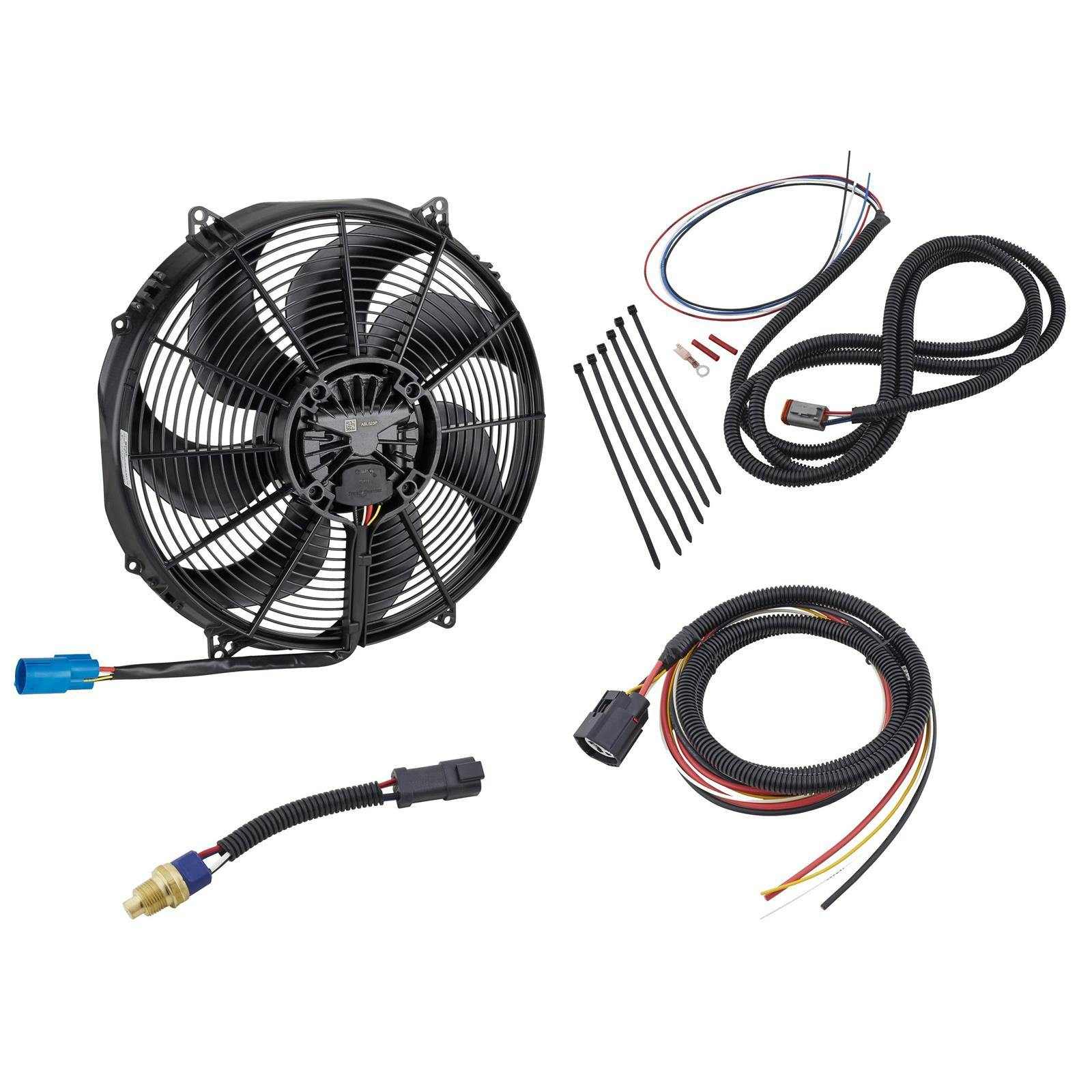 SPAL Plus Series Curved Blade Electric Fan, 16 Inch w/Install Kit