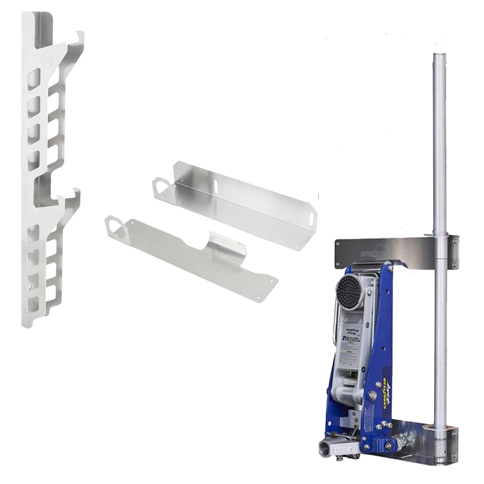 Wall Mount Aluminum Racing Floor Jack & Jack Stand Holders