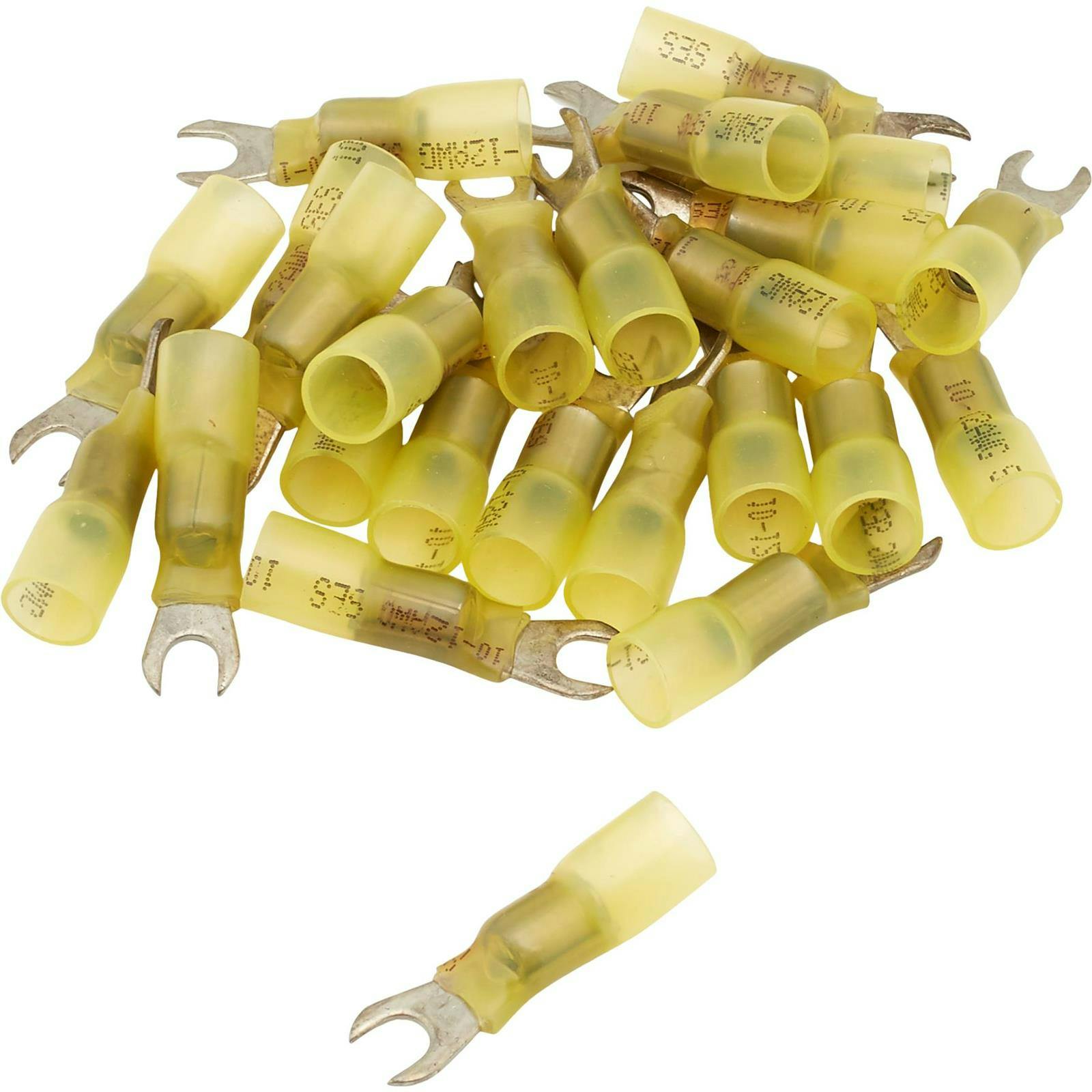 Pico 2836G Number 10 Spade Terminal Kt, Yellow 12-10 AWG, 25 Pc
