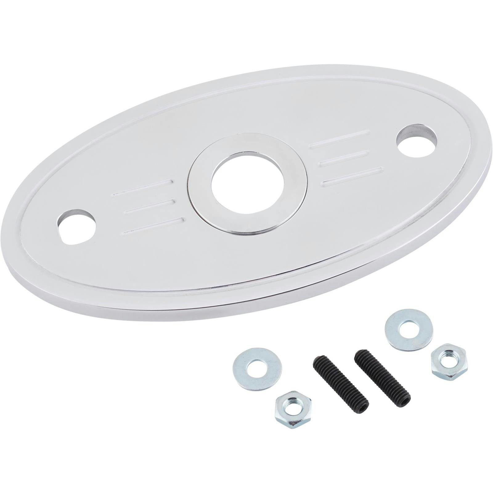 Billet Alum Polished Oval Switch Plate w/o Indicator