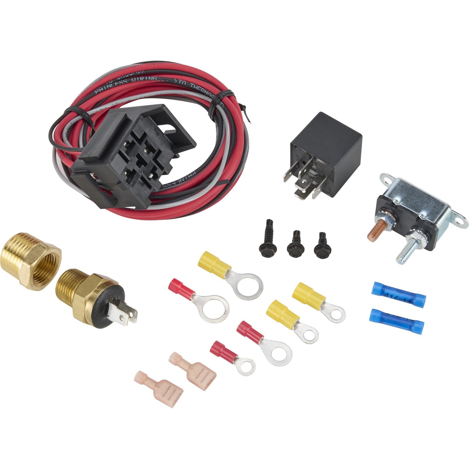 Painless 30103 Fan Relay w/ Thermostatic Switch, 185/175 Degree