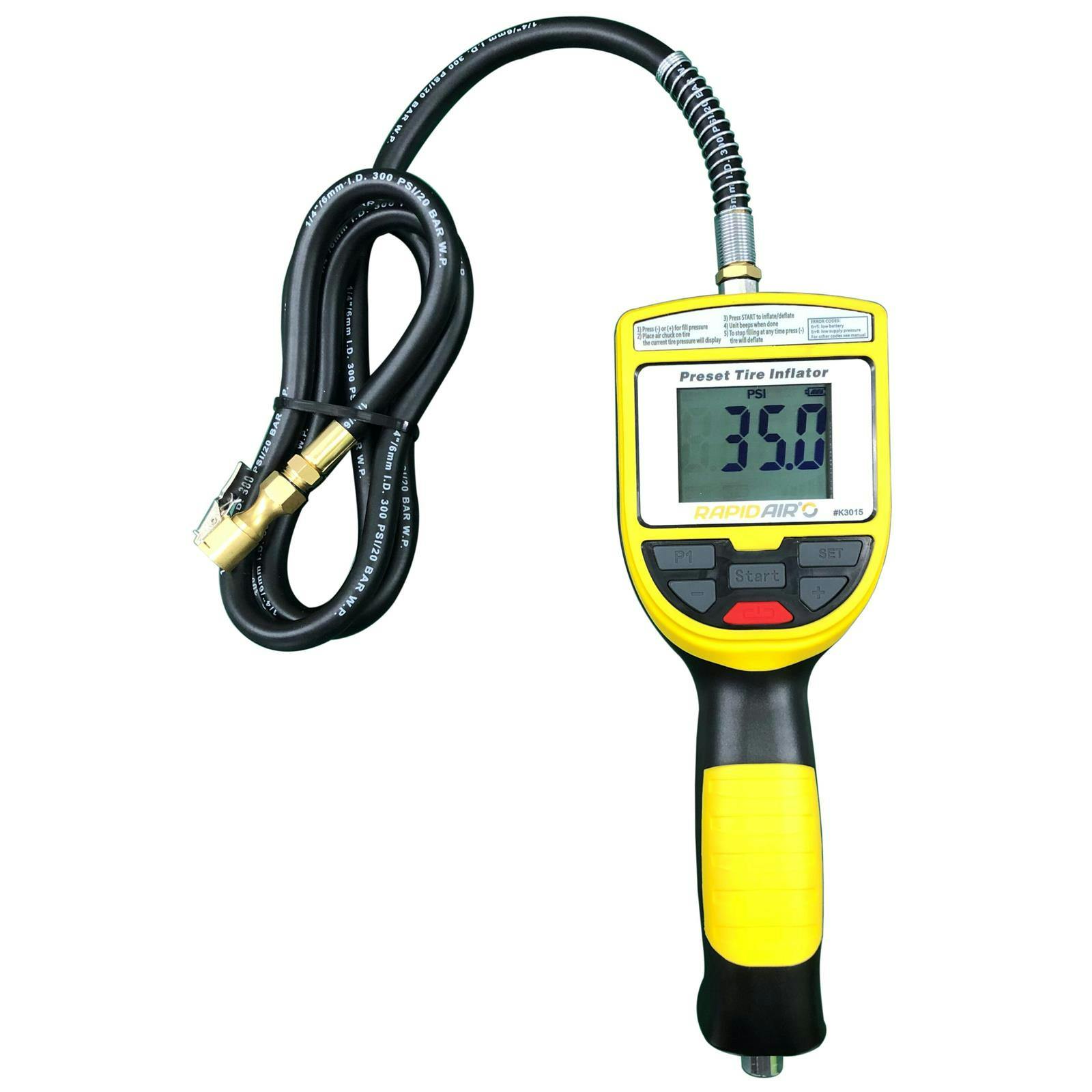 RapidAir K3015 Automatic Shutoff Tire Inflator Gauge