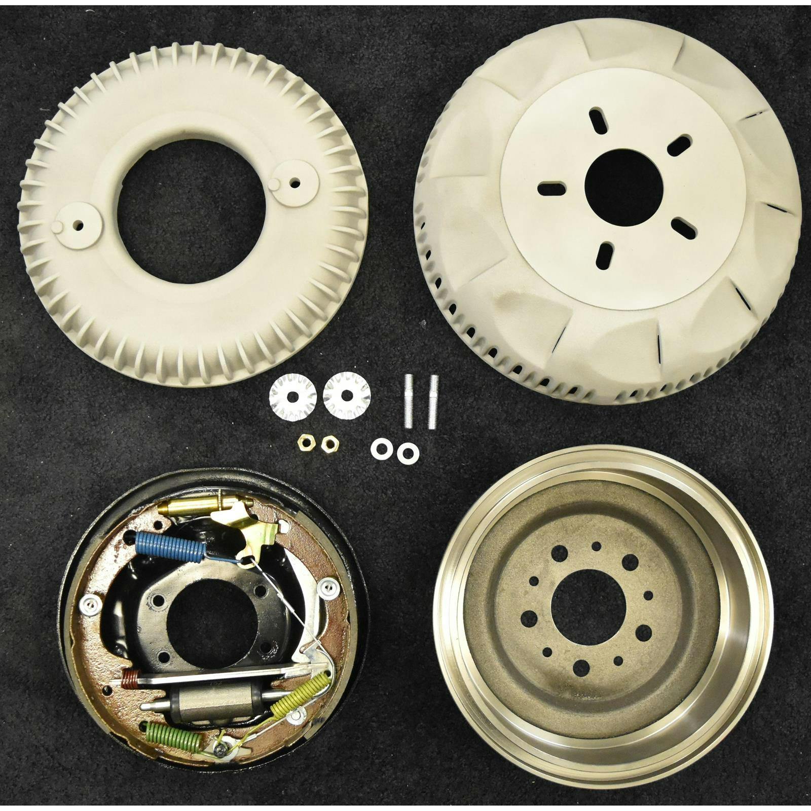 JHRS 307-010 Kinmont Rear Drum Brakes, 5X4.5, Polished Finish