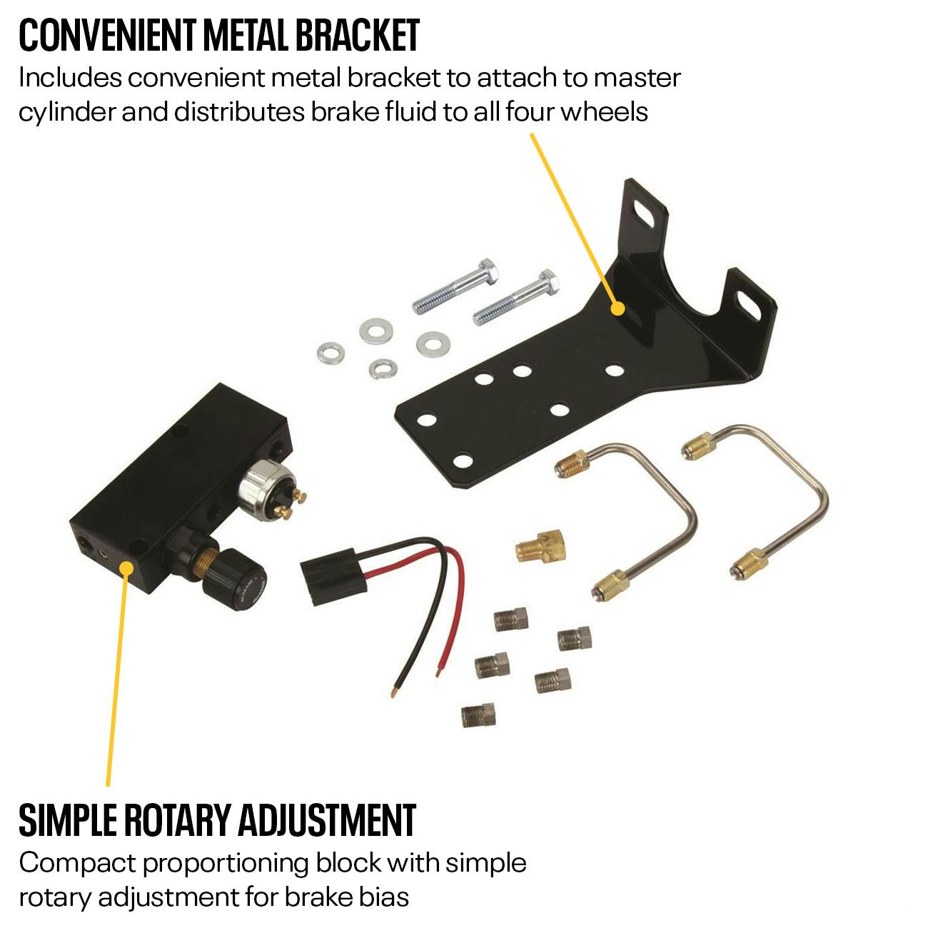 Adjustable Proportioning Valve Block, Brake Distribution System