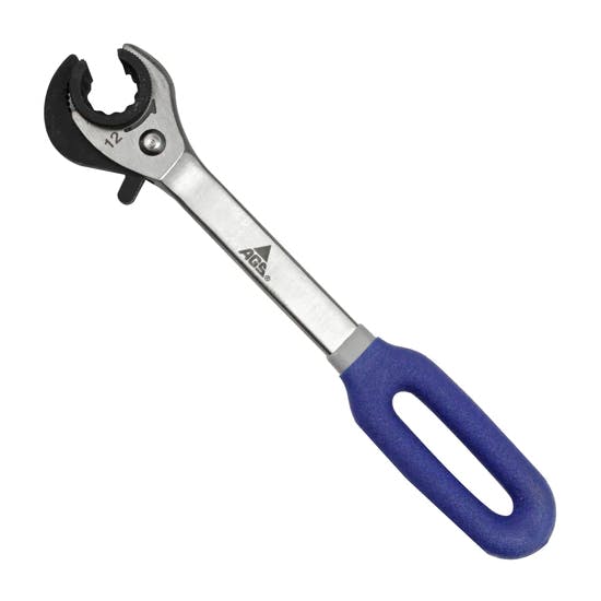 Ratcheting Line Wrench, No-Slip, Stainless/Chromoly, Metric 12mm