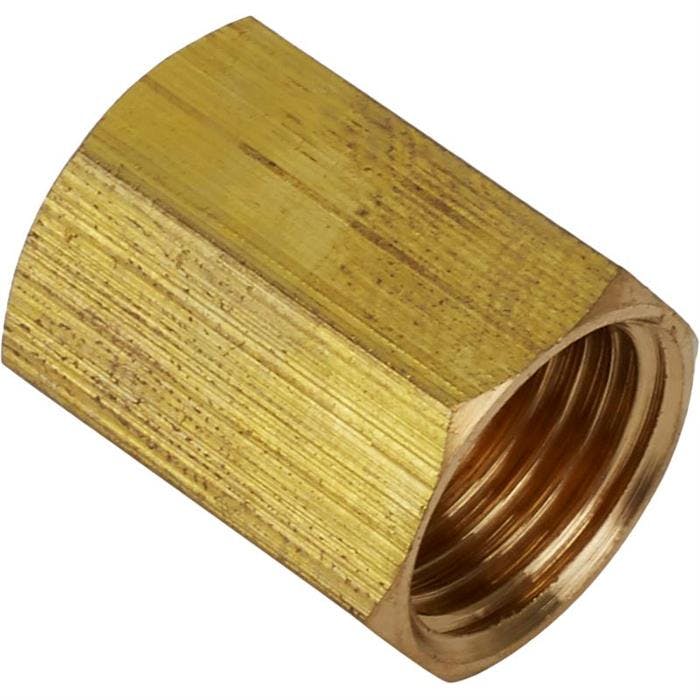 IFF Brass Union Coupler, 7/16 Inch-24 IFF to 7/16 Inch-24
