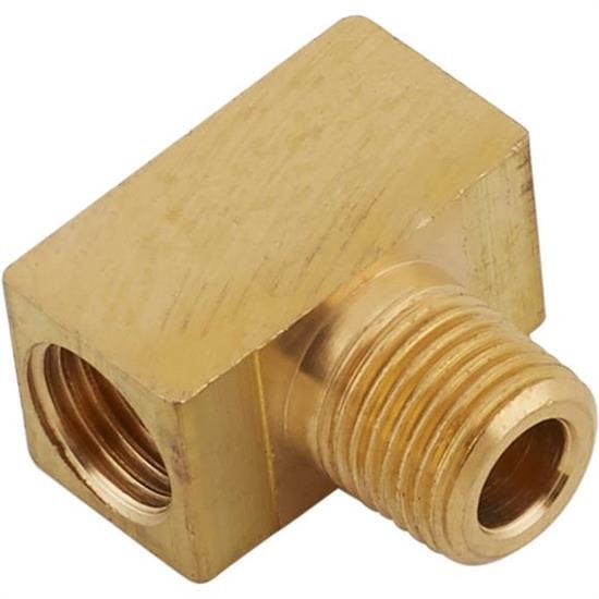 3/8 Inch-24 IFF Each End, 1/8 Inch NPT Male Center, Adapter Tee