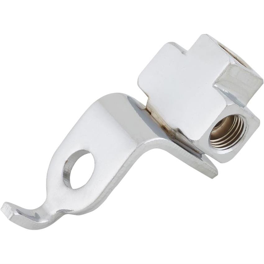 3/8 Inch-24 IFF Each Port with Bracket, Chrome Adapter Tee