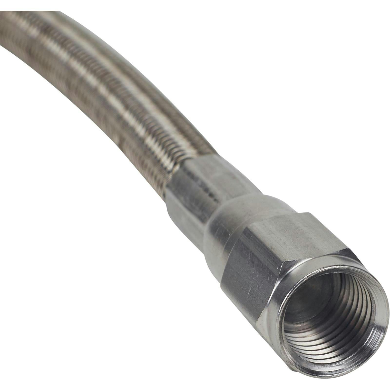 18" Braided Stainless Steel Brake Line, Straight AN3