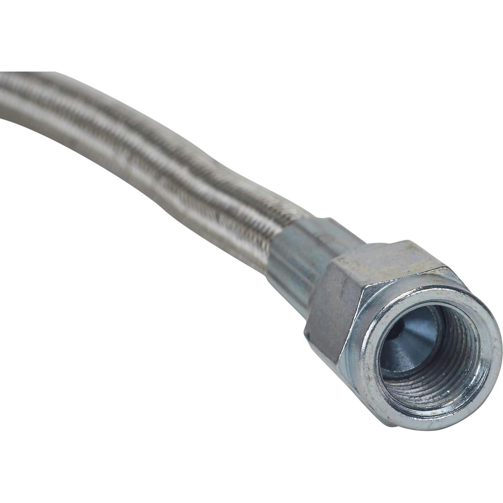 48" Braided Stainless Steel Brake Line, Straight AN 4