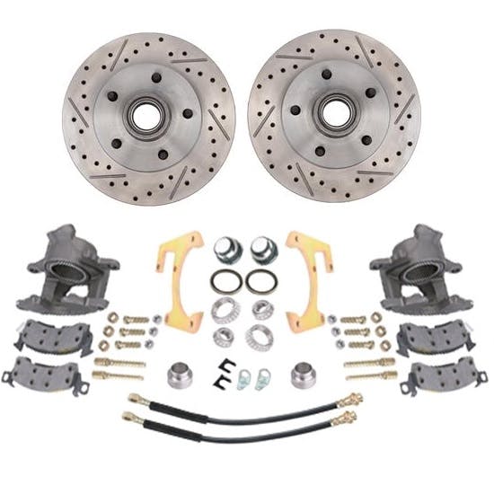 Deluxe Disc Brake Kit 47-59 Chevy Half-Ton Truck, Drilled/Slotted