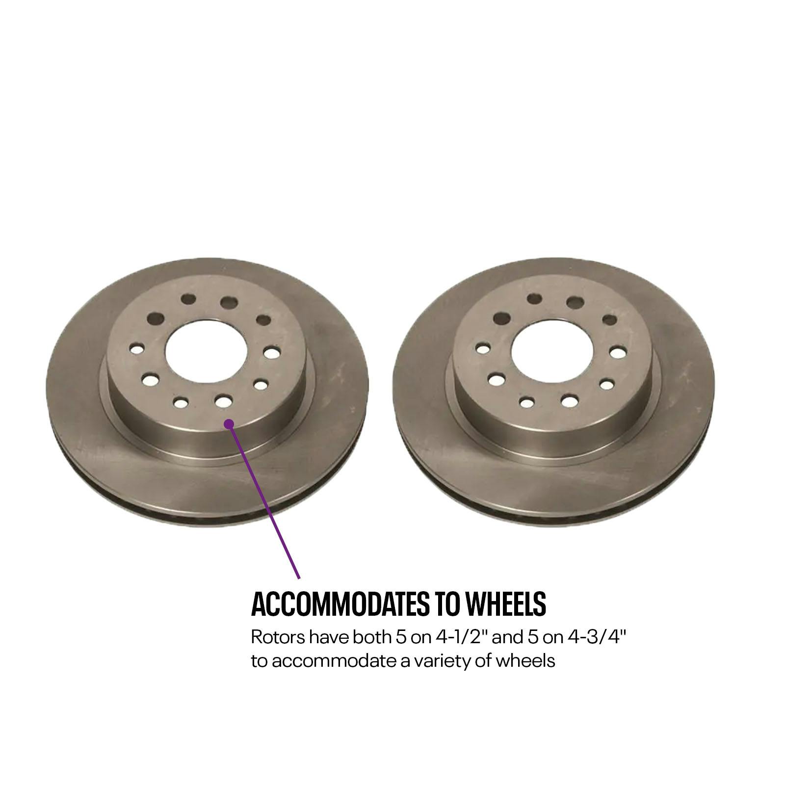 GM 10 & 12 Bolt Bolt-On Rear Disc Brake Kit w/ E-Brake