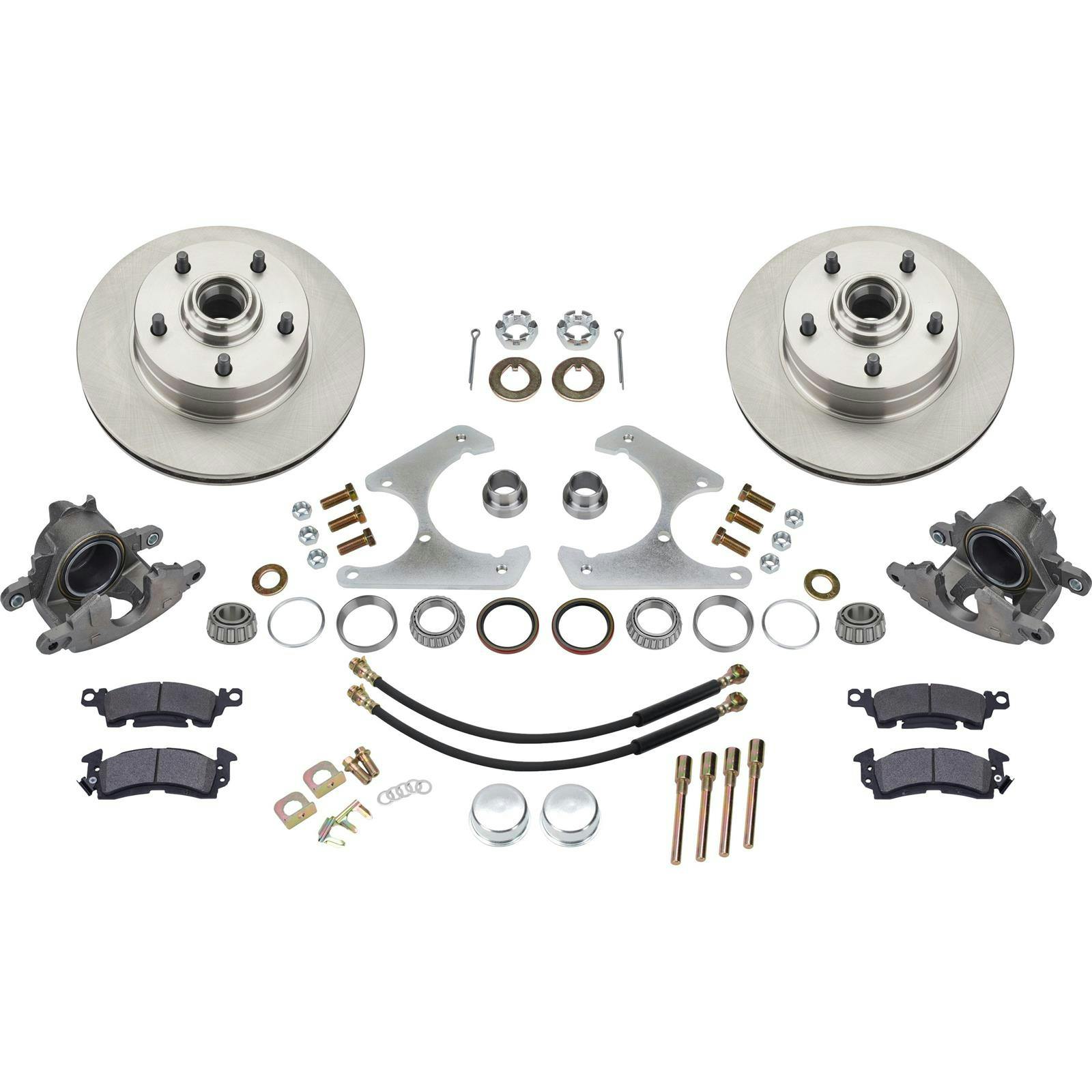 1937-48 Ford Spindle Disc Brake Kit, 5 on 4-3/4, Big GM Caliper