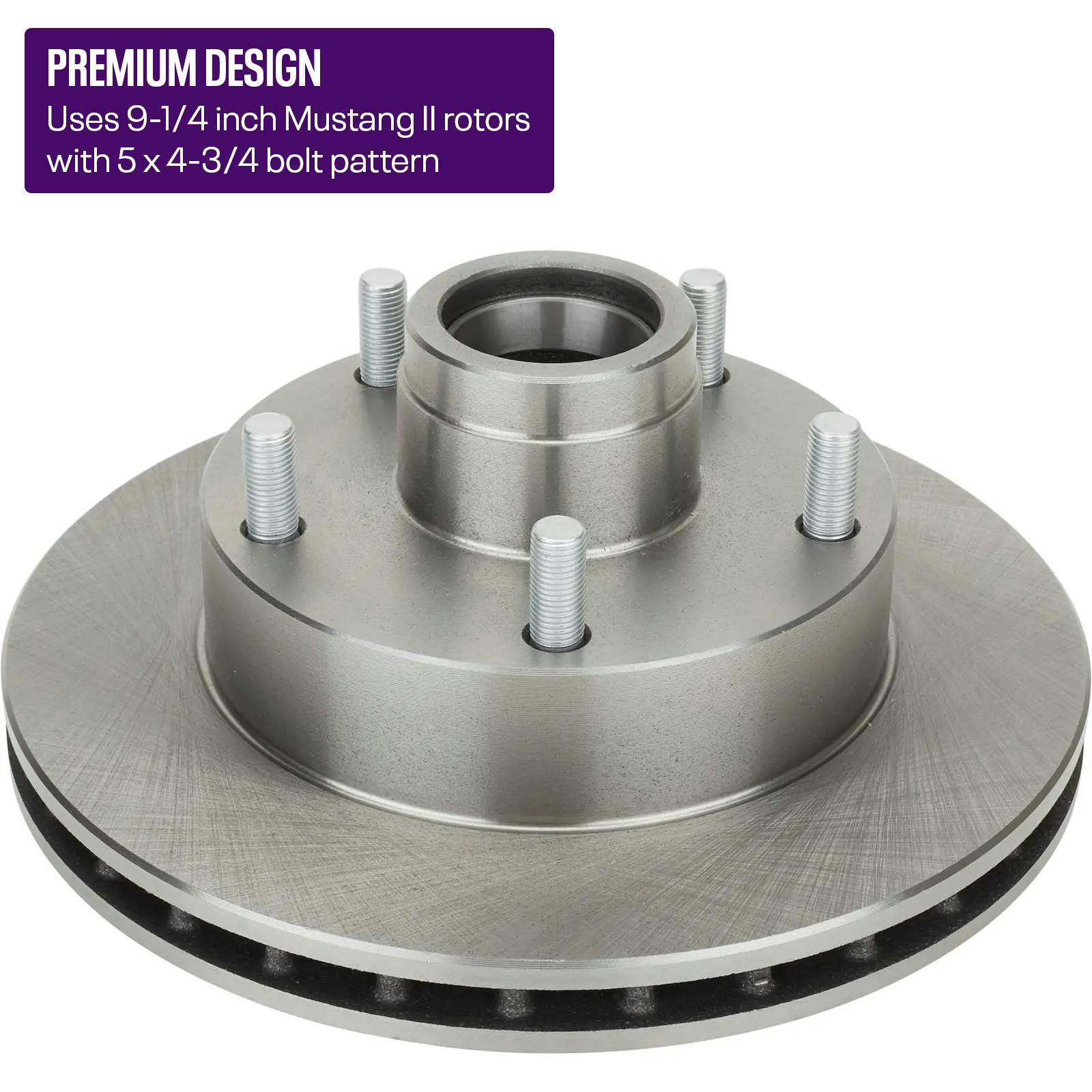 9.25" GM Metric Disc Brake Kit to 1949-54 Chevy Car, 5x4.75" BP