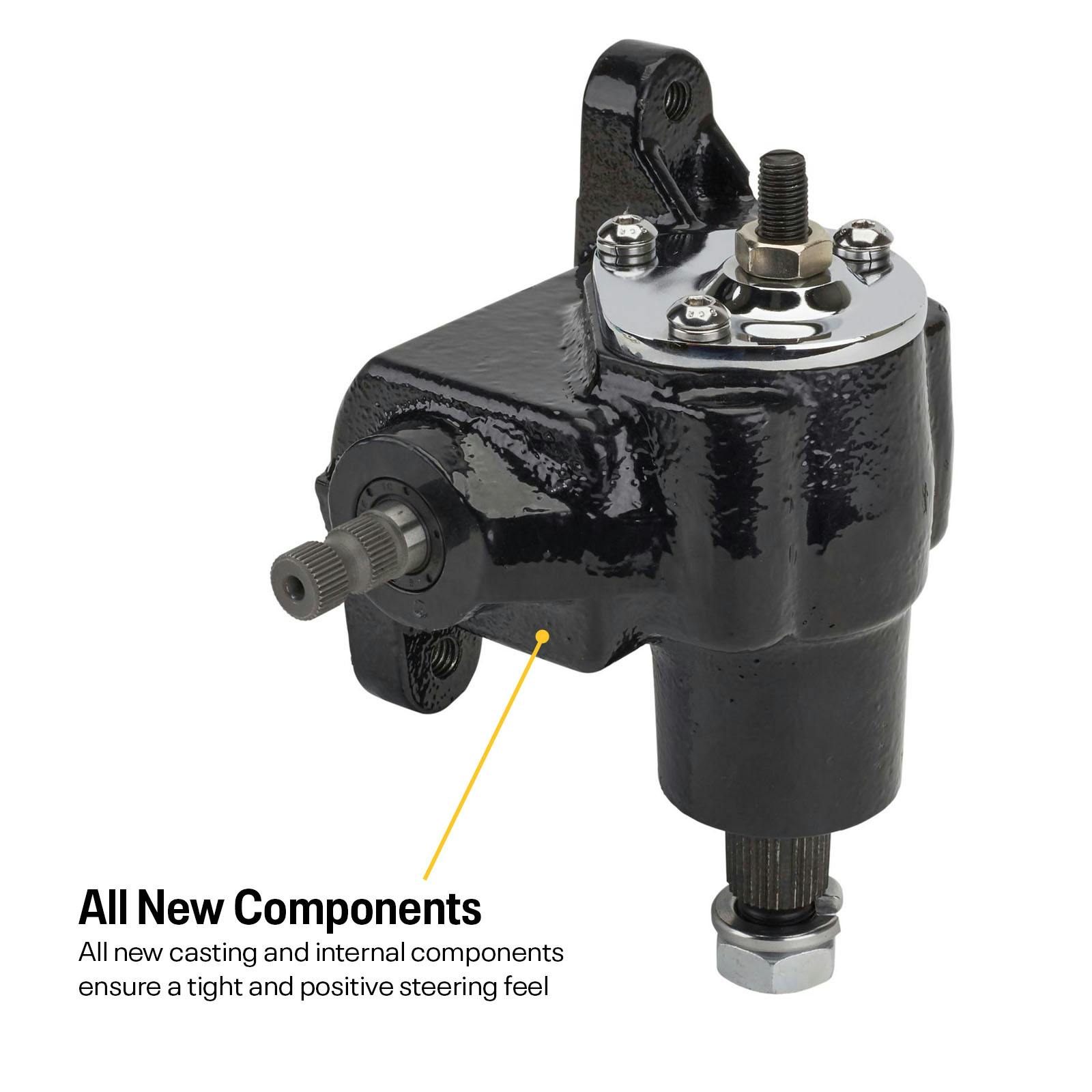 Speedway Motors Vega Cross Steering Gear Box, New, Black