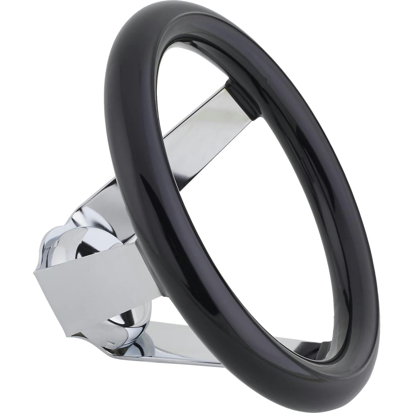 Speedway Classic Solid Spoke 9-3/4 In Black Steering Wheel - No Holes