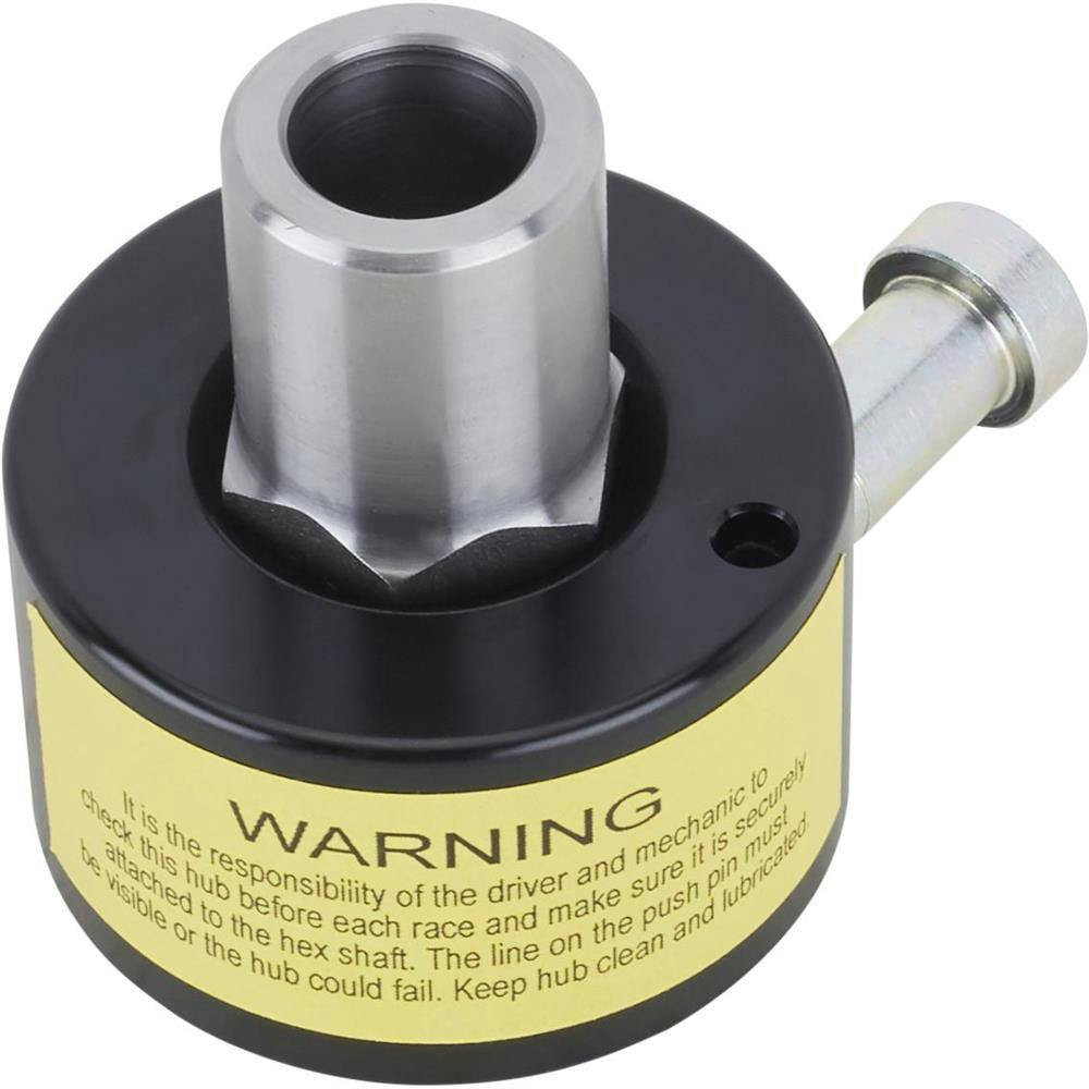 Aluminum Quick Release Steering Wheel Hub, Hex, 5/8 Inch, Black