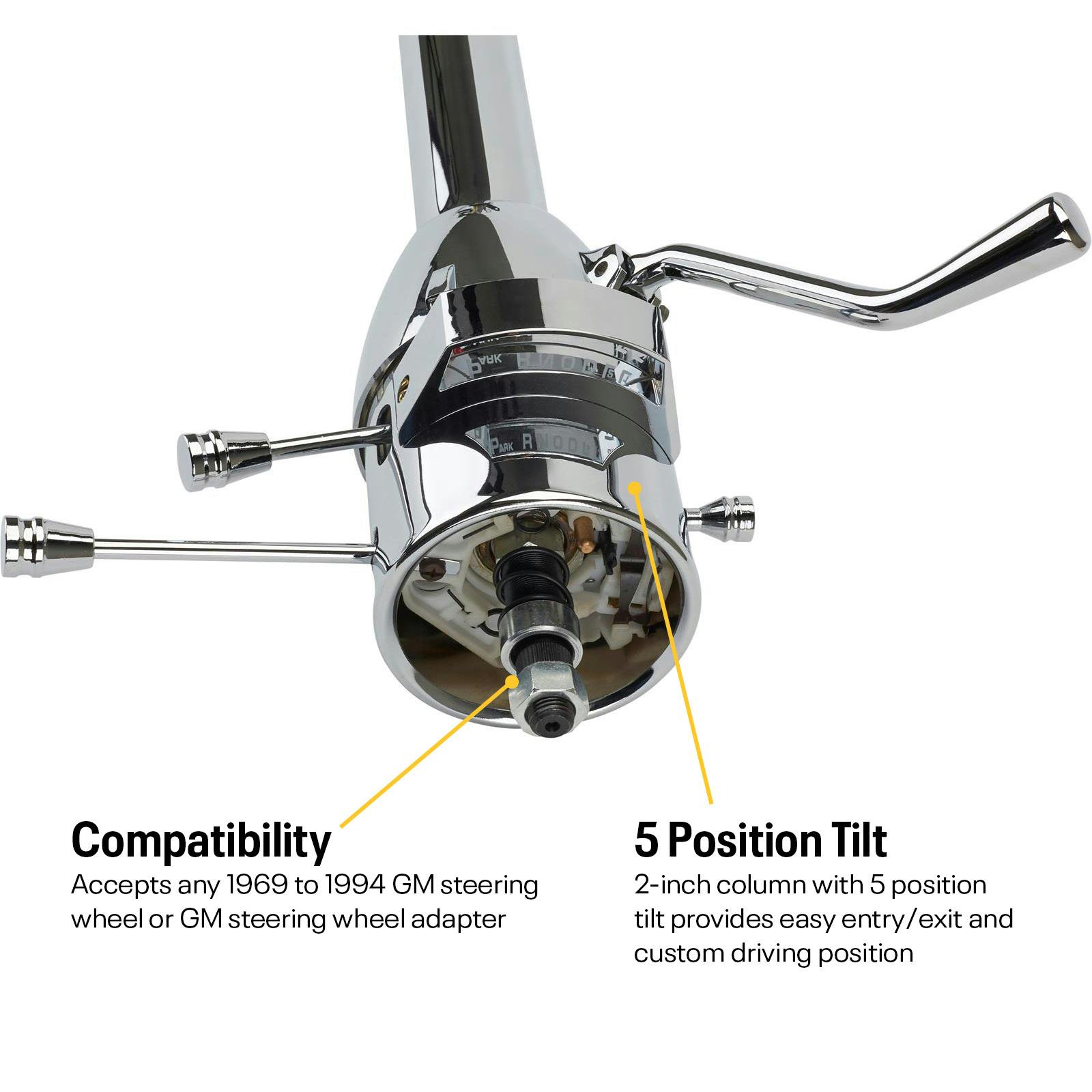 Standard GM 5-Position Tilt Steering Column, 32 In, Column Shift