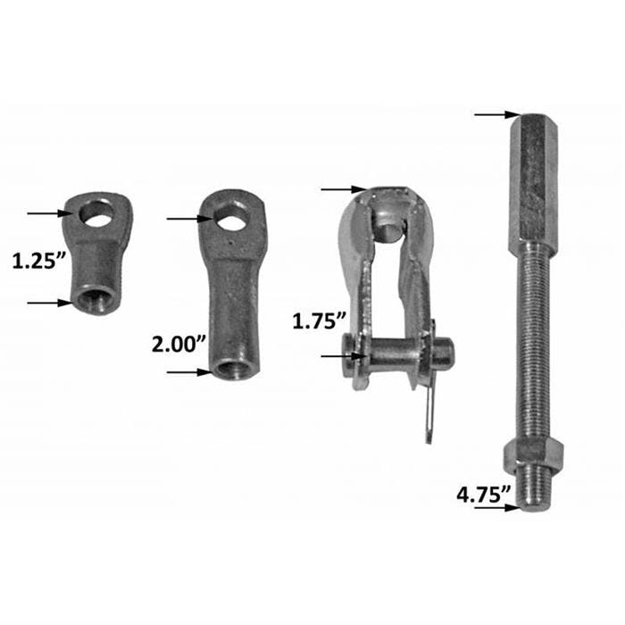 Tuff Stuff 4750 Universal Brake Booster Extension Rod & Clevis Kit