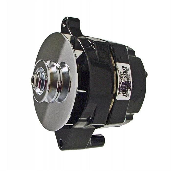 Tuff Stuff 7068RF Ford 1 Wire Smooth Black Ford Alternator, 100 AMP