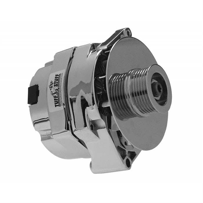 Tuff Stuff 7127NK6G 1 Wire Chrome Alternator, 140 AMP, 6 Groove Pulley