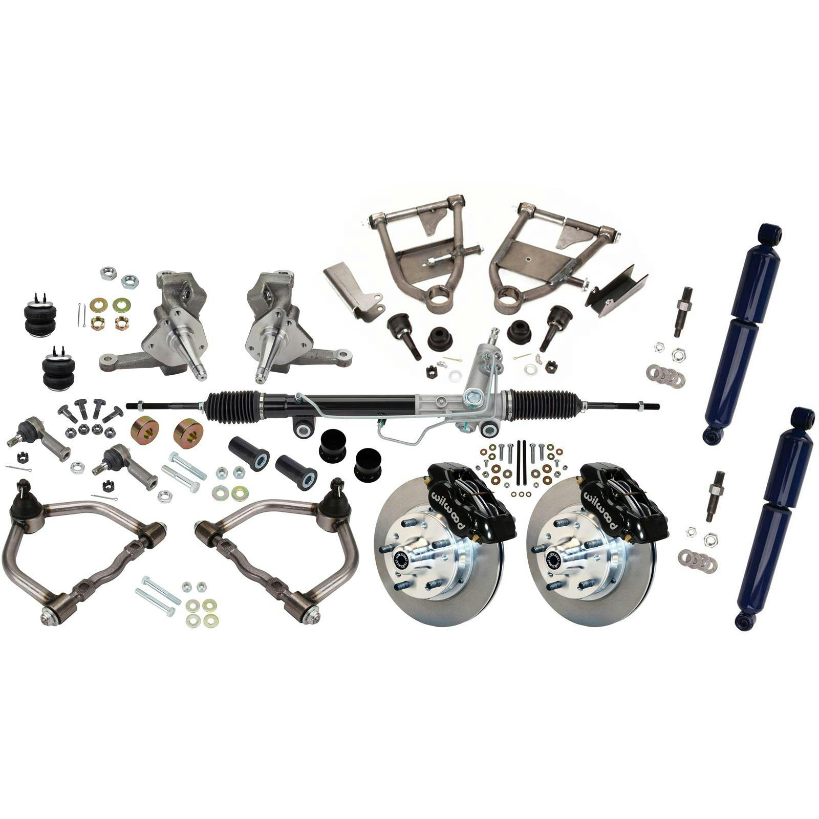 Mustang II IFS, Std. Control Arms, Air Ride, Dropped Spindles, Wilwood Brakes