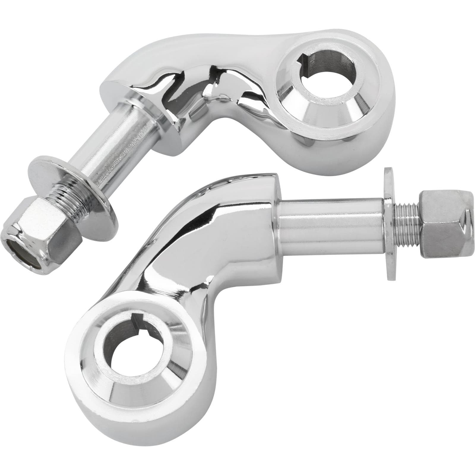 Forged Steel Lower Shock Mounts for Front Solid Axle, Chrome