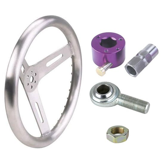 Pro-Grip Quick Release Steering Wheel Kit, 15 Inch, Dished