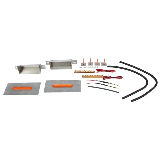 Hagan Street Rods fm4SSA-LEDH Flush Mount Tail Lights Amber Slot 4x.5