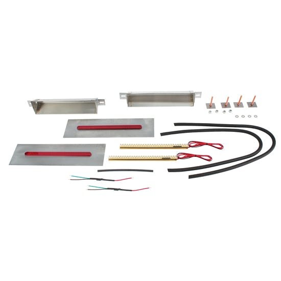 Hagan Street Rods fm8SSR-LEDH Flush Mount Tail Lights Red Slot 8 x .5