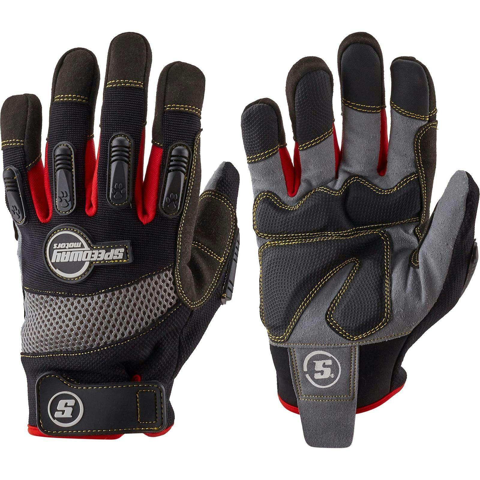 Speedway Motors Mechanics Style Pit Crew Work Gloves