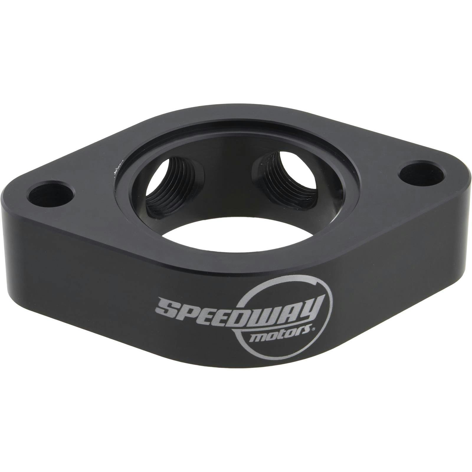 2-Port Water Neck Riser for Edelbrock 8895 or SBC, 3/8 Inch NPT