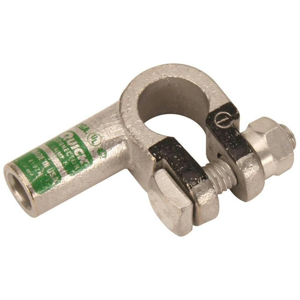 Quick Cable Right Elbow Battery Terminal Connector, 2 Gauge Wire