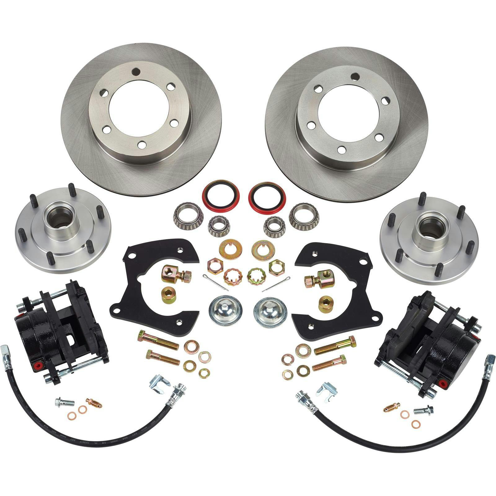 47-59 Chevy Truck Front Brake Kit, w/Mustang II, 6x5-1/2 Inch BP