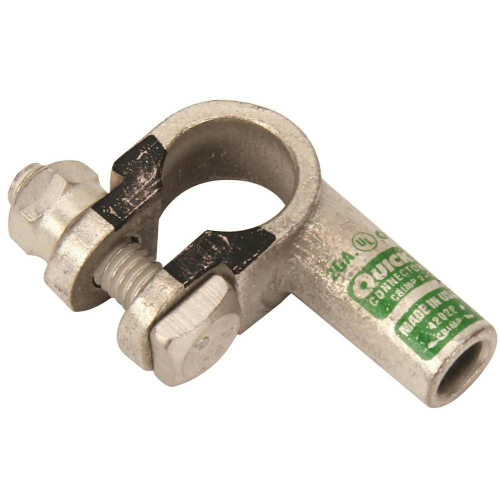 Quick Cable Left Elbow Battery Terminal Connector, 2 Gauge Wire