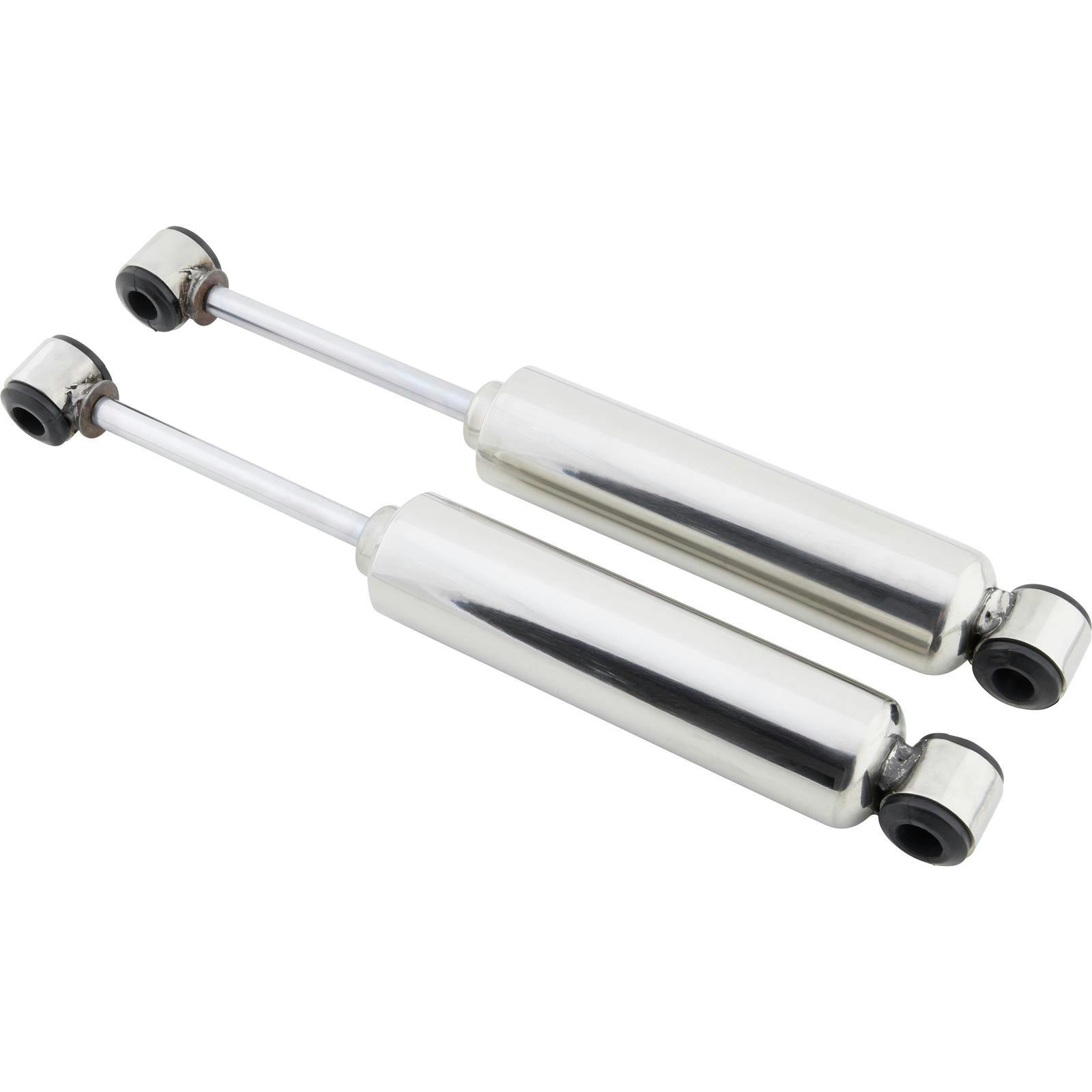 Speedway Short Gas-Filled Tube Shocks, Polished Stainless