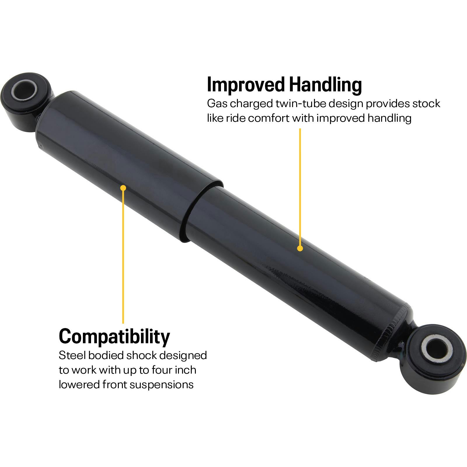 1963-86 Chevy C10 RWD 1/2 Ton Truck Front Gas Shock, Lowered