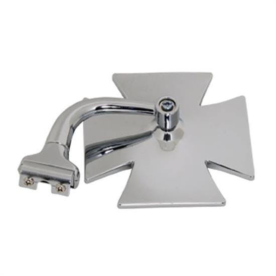 Iron Cross Clamp-On Side Rear View Door Peep Mirror, 4 Inch Arm