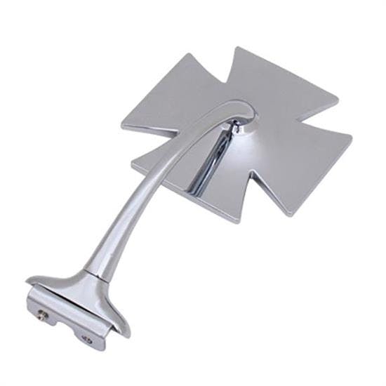Iron Cross Clamp-On Side Rear View Door Peep Mirror, 5-1/4 Arm