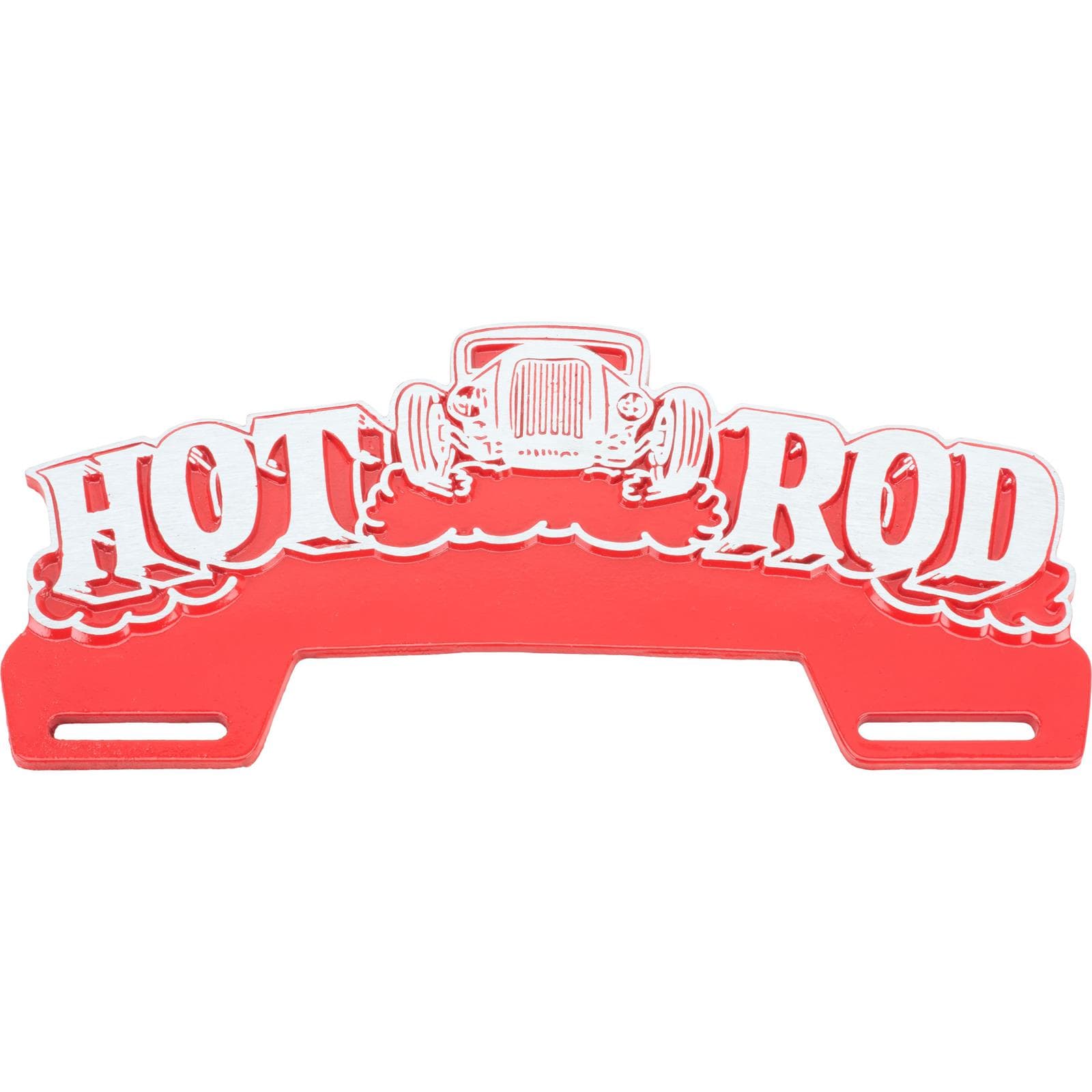 Hot Rod Powder Coated Red License Plate Accent