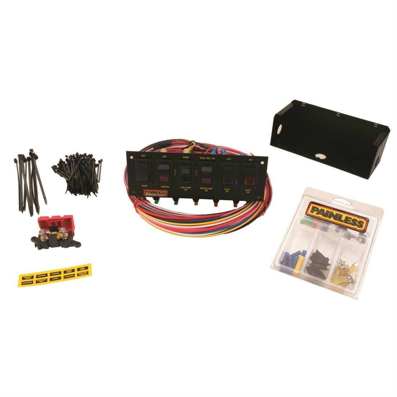 Painless Wiring 50302 6-Switch Fused Panel with Wiring and Hardware