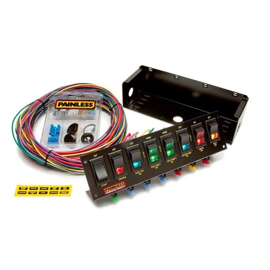 Painless Wiring 50303 8-Switch Fused Panel w/Wiring and Hardware