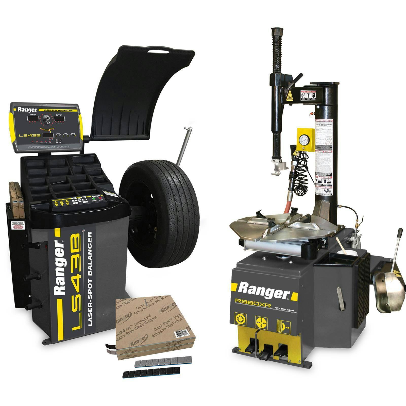 Ranger 5140128 Tire Changer R980XR, Balancer LS43B, Plus Weights