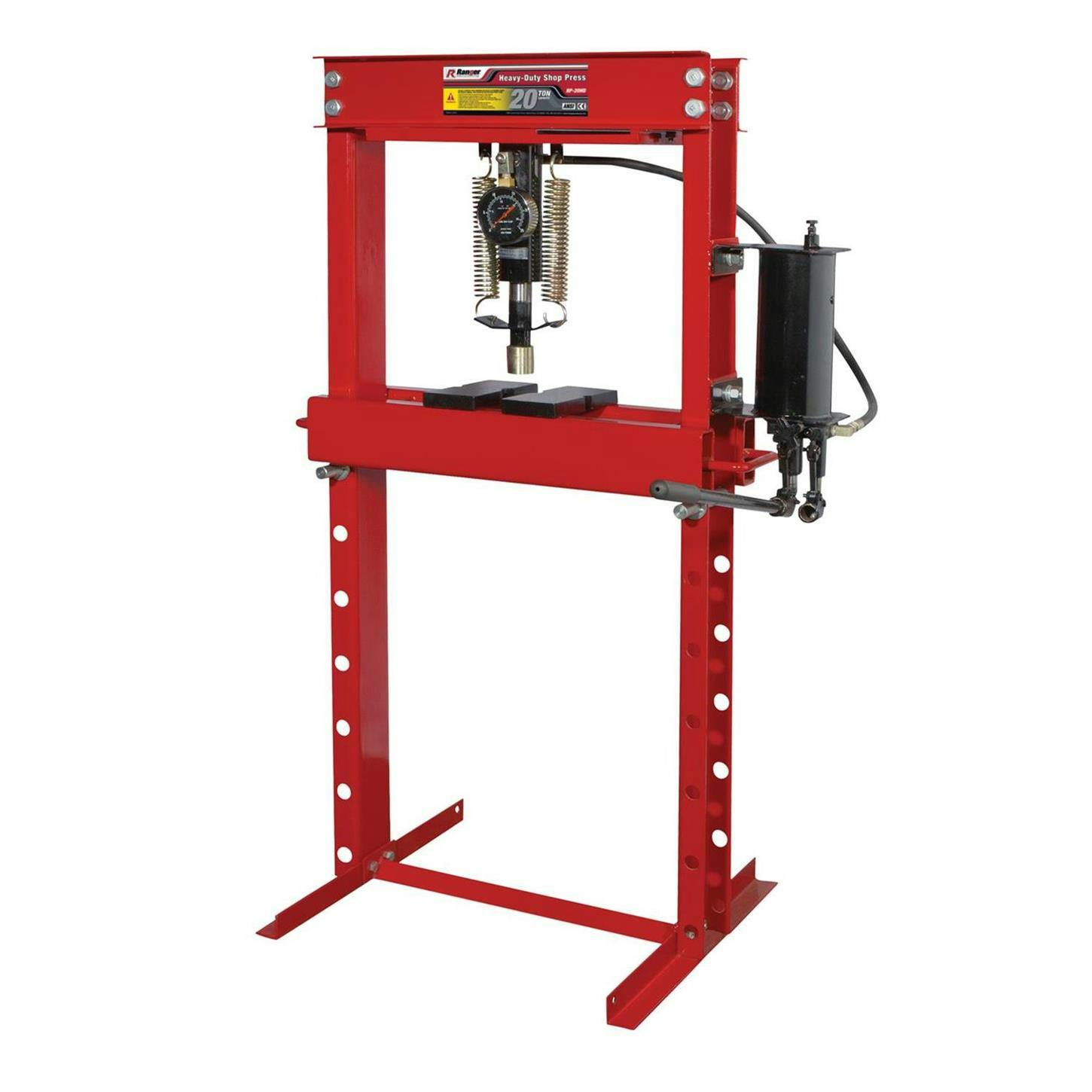 Ranger 5150059 20 Ton Shop Press, 2 Stage Pump, Commercial Grade