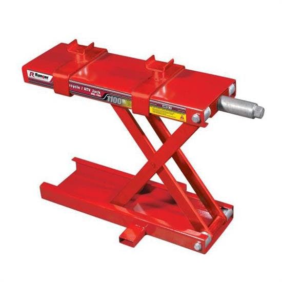 Ranger 5150071 1.1 Ton Capacity Motorcycle / ATV Jack, Red