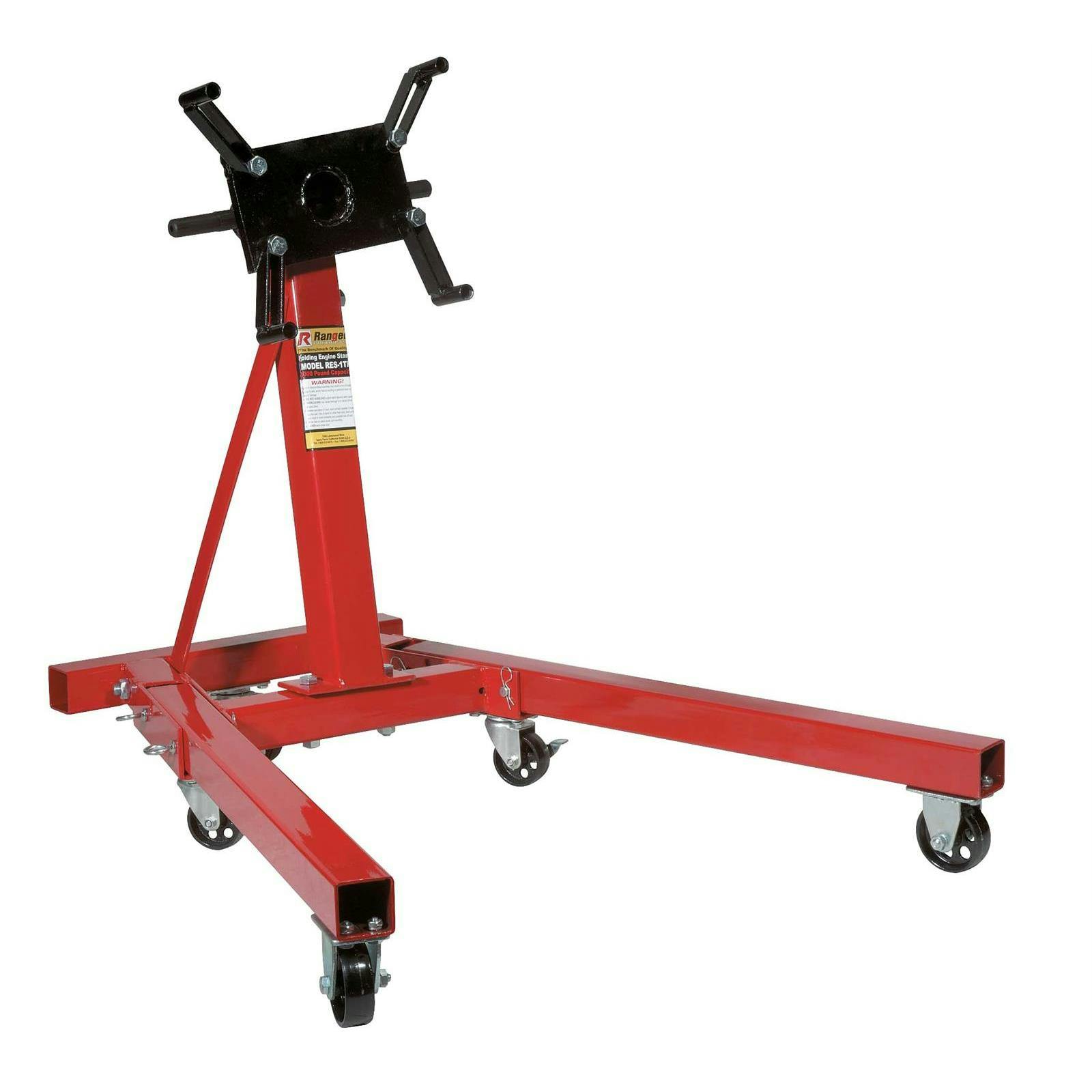 Ranger 5150470 2000 Pound Heavy Duty Folding Engine Stand, Red