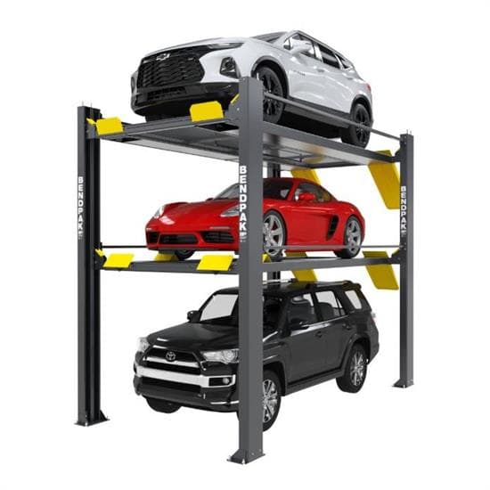 BendPak HD-973PX 9K/7K Lb. High-Rise Tri-Level Parking Lift