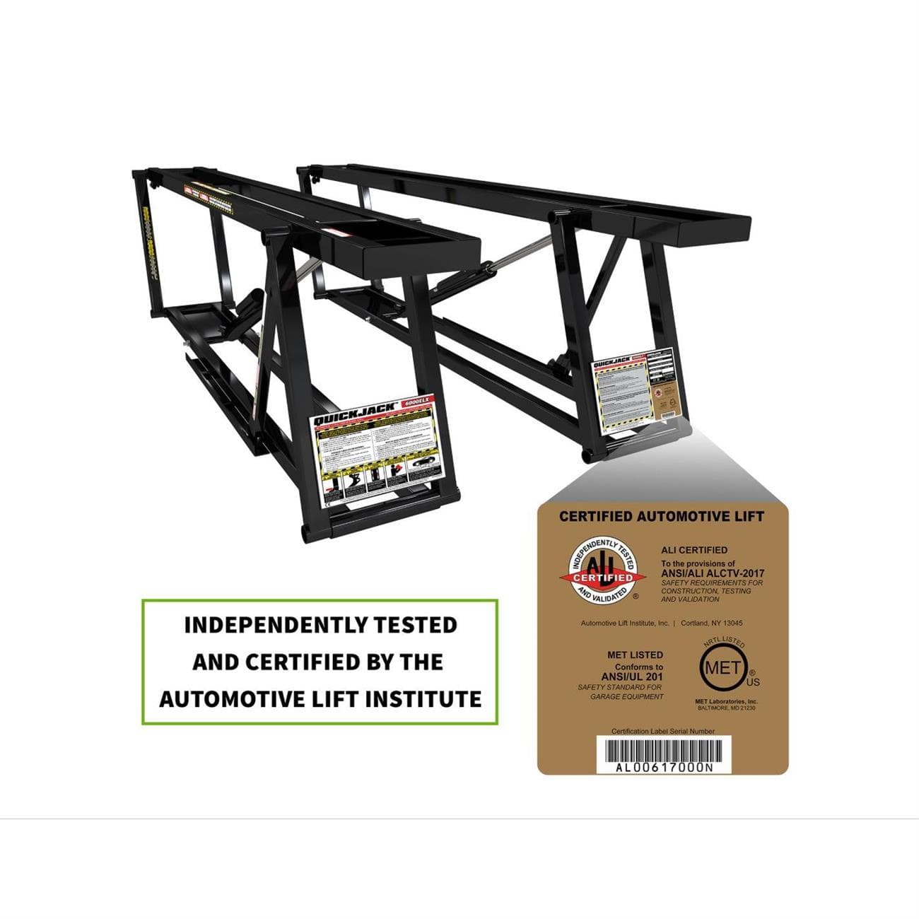 QuickJack 6000ELX Super-Long Portable Car Lift 6000 lb. capacity